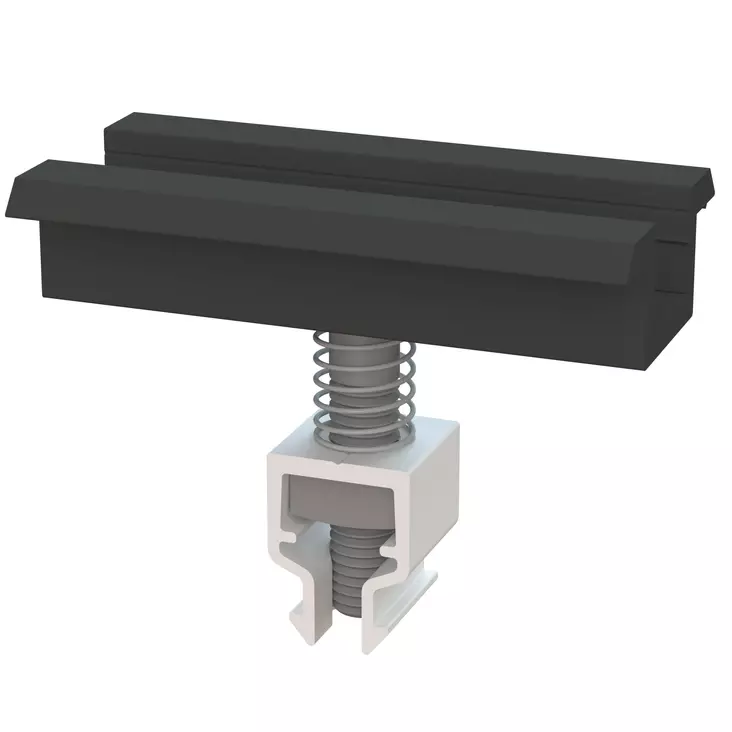 Railock Clickfix musta keskikiinnike aurinkopaneeleille, joiden kehyskorkeus 30 mm - Paneelien telineet ja kiinnikkeet - 6438014357973 - 1