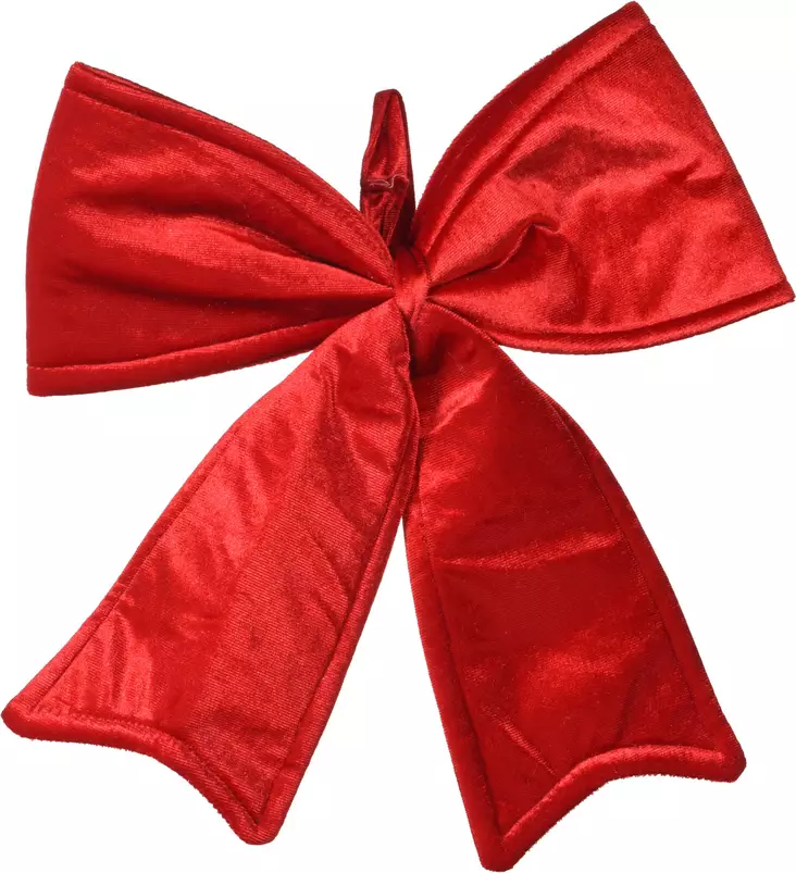 Rusetti sametti punainen - Joulukoristeet ja -tekstiilit - 8719987899133 - 1