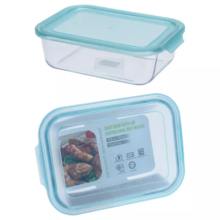 Säilytysrasia lasia 1500ml - Ruoan pakastus ja säilöntä - 8719987407413 - 1