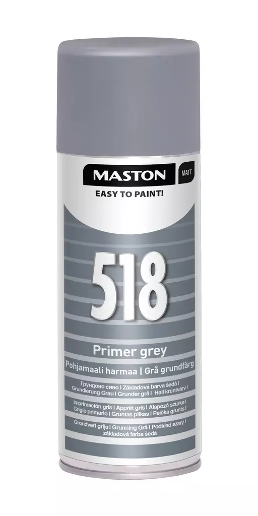 Spraymaali 100 - Pohjamaali harmaa 518 - Spraymaalit - 6412491005183 - 1