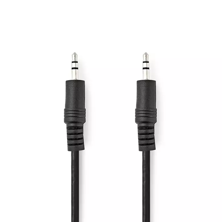 Stereoäänikaapeli | 3.5 mm uros | 3.5 mm uros | Niklattu | 0.5 m | Pyöreä | Musta | Label - Audiokaapelit - 5412810419913 - 1