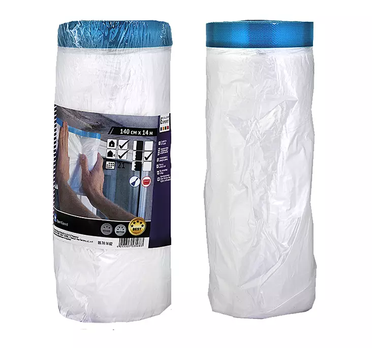 Suojamuovi kangasteippi 140cmx14m uv21 - Maalaus- ja remonttisuojat - 4013307535683 - 1