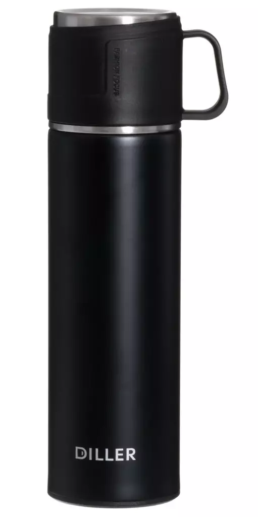 Termosmuki kahvalla 400 ml musta Atom - Juomapullot - 6410416013183 - 1