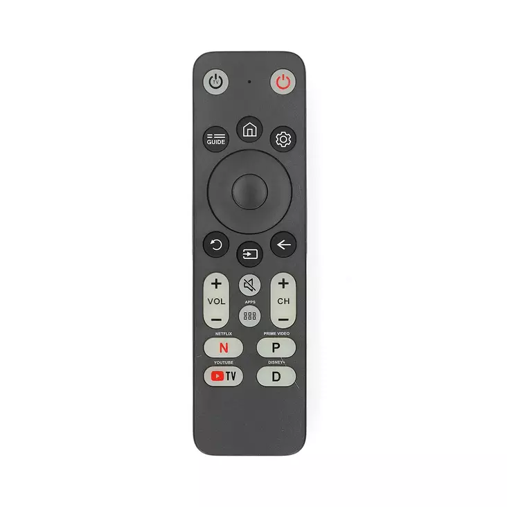 Yleiskaukosäädin | Esiohjelmoitu | 3 Laitetta | Amazon Prime / Disney + Button / Isot painikkeet / Netflix -näppäin / Youtube -näppäin | Infrapuna | Musta - Kaukosäätimet - 5412810482023 - 1