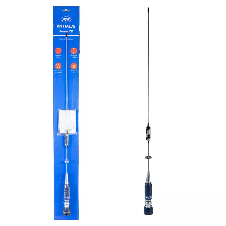 Bax 20 kpl CB antenneja PNI ML75, pituus 75cm, 26-28MHz, 300W, taitettava, ilman lisävarusteita - PNI tuotteet - 5949066539763 - 1