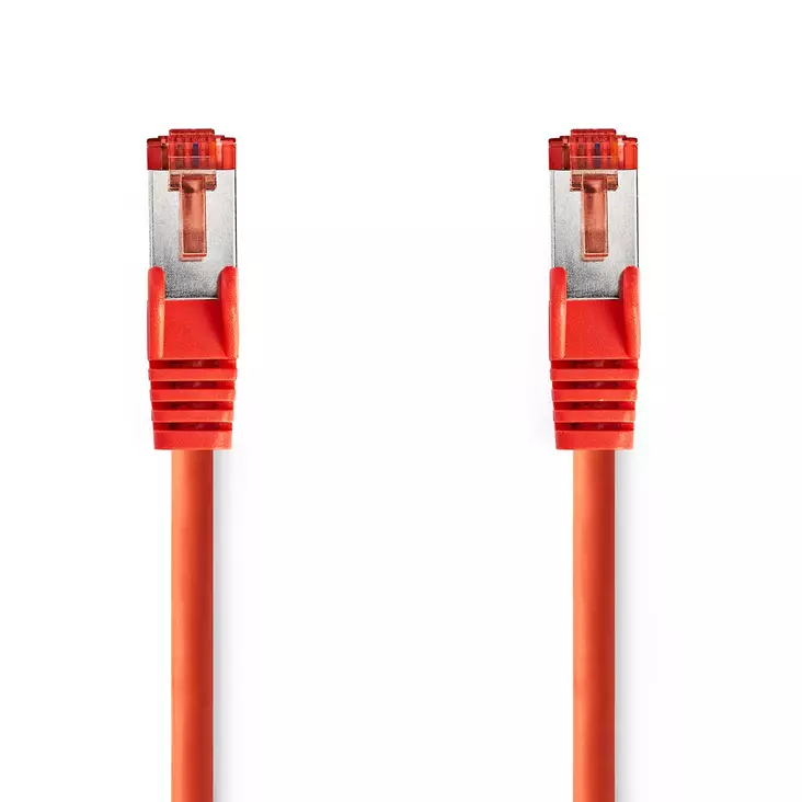 CAT6 Verkkokaapeli | RJ45 uros | RJ45 uros | S/FTP | 0.50 m | Pyöreä | LSZH | Punainen | Label - Tietokone ja verkko - 5412810423743 - 1