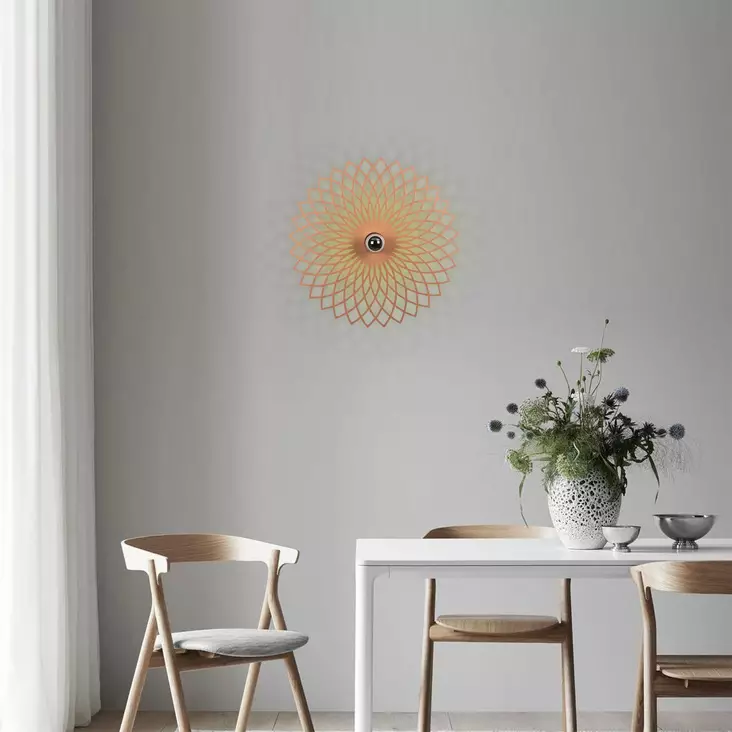 Seinävalaisin, kupari, 50 x 12 x 50 cm, kestävä, tyylikäs - Katto- ja seinävalaisimet - 8681875649673 - 1