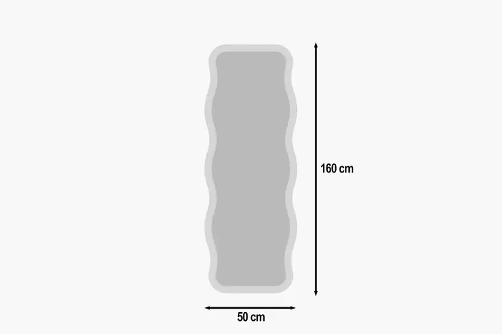 Ekologinen Flotal-E Peili 50x160 cm - Valkoinen MDF, Seinään Kiinnitettävä, Tilaa Suurentava Sisustuselementti - Peilit - 8684282547013 - 1