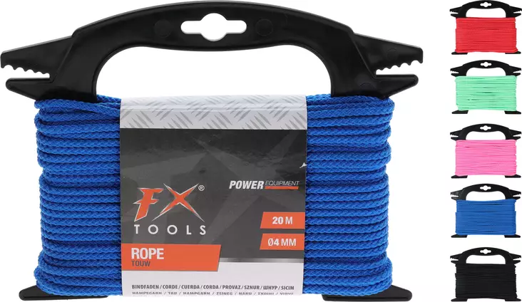 Fx tools punottu pp-köysi 4 mm x 20 m - Köydet ja narut - 8721037321013 - 1