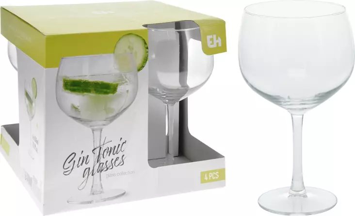 Gin tonic -lasit 650 ml, 4 kpl - Kodinhoito ja siivous - 8719202459593 - 1