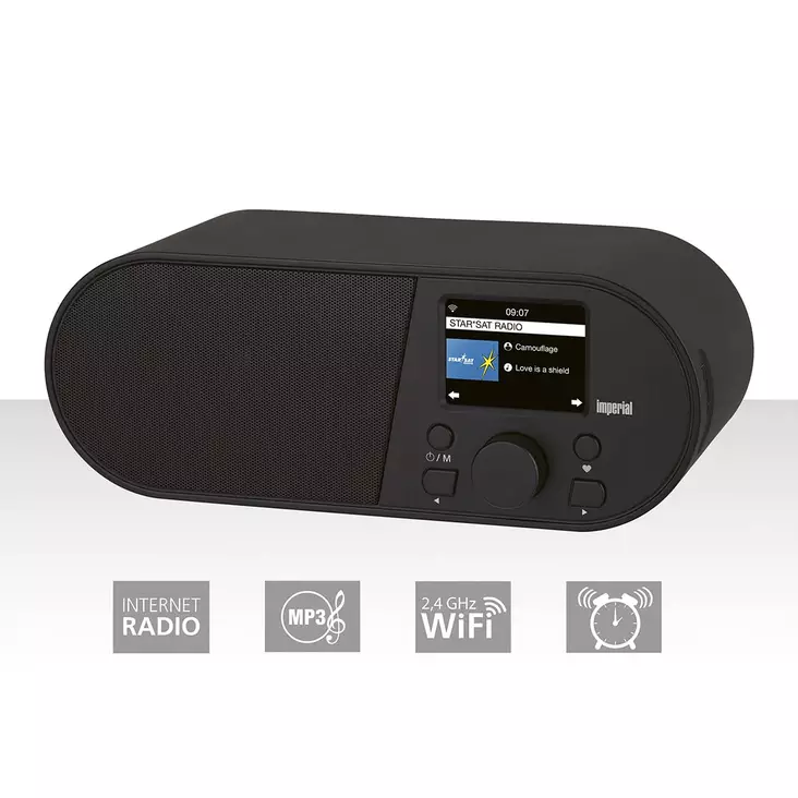 I105 Wi-Fi-internetradio 2,4 tuuman värinäytöllä Musta - Radiot ja MP3/4-soittimet - 4024035315003 - 10