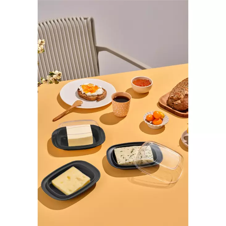 Jääkaapin Järjestelijäsetti (3 kpl) - Keittiötarvikkeet, Antrasiitti, 100% Muovi, Koko 14x10x20 cm, Konepesun Kestävä - Eväsrasiat ja ruoansäilytysastiat - 8684282826583 - 1