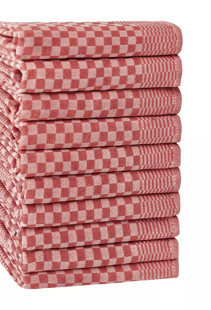 Keittiöpyyhesetti 10 kpl - Punainen, 80% Puuvilla, 40x60 cm, Konepestävä, Silitysmahdollisuus, Kestävä ja Mukava - Keittiötekstiilit - 8683742885443 - 1