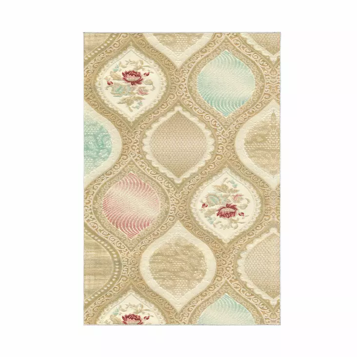 Kylpyhuonematto Setti 2 kpl - Monivärinen, 100% Polyesteri, 850 gr/m², Koko 50x60 cm ja 60x100 cm, Konepestävä - Kylpyhuonematot ja kosteantilan matot - 8683342420563 - 1