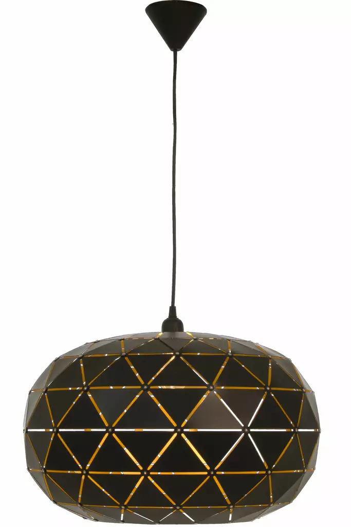 LATTICE kattovalaisin 50cm, musta/sisäpinta kulta - Katto- ja seinävalaisimet - 7041661265233 - 1
