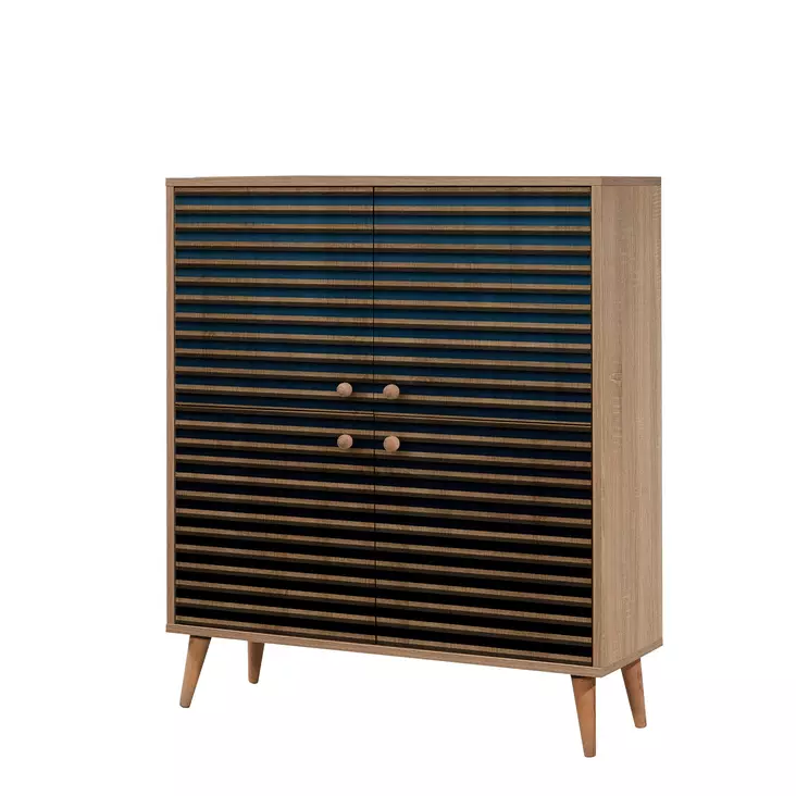 Monikäyttöinen Kaappi, Sonoma Tammi, 100% Melamiinipinnoitettu, 95x111x36 cm, UV-suojattu, Lisäsäilytystila - Kaapit ja lipastot - 8681875380743 - 1