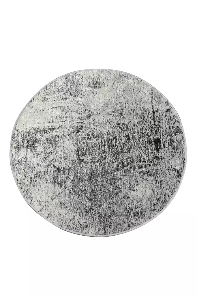 Monivärinen 100 cm Matto - 100% Polyesteri, Antibakteerinen, Konepestävä, Liukumaton, 10 mm Nukka, 700 gr/m² - Pyöreät matot - 8681875427103 - 1