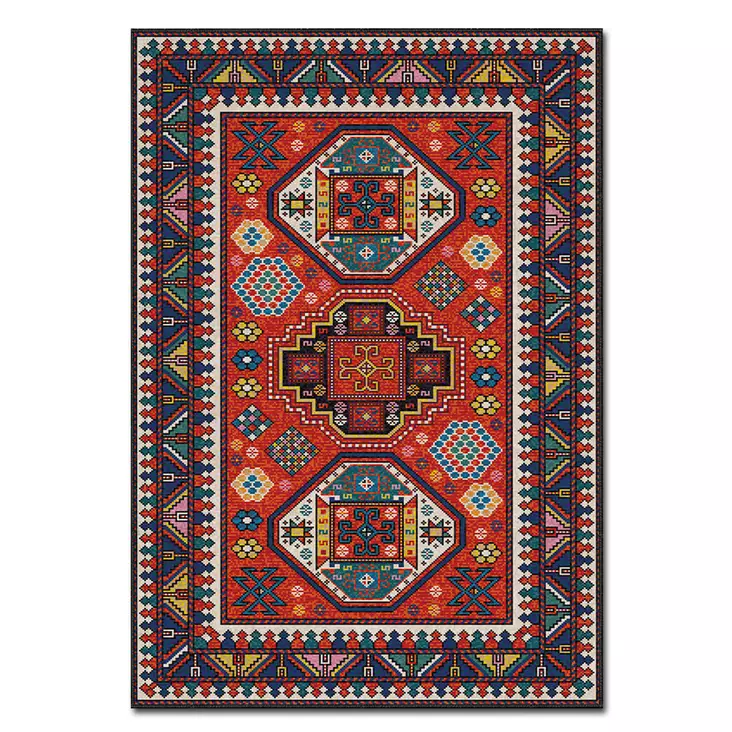 Monivärinen 180x280 cm Matto - 100% Polyesteri, Digitaalinen Painatus, Konepestävä, Liukumaton Alapuoli - Suuret ja keskikokoiset matot - 8683342185523 - 1