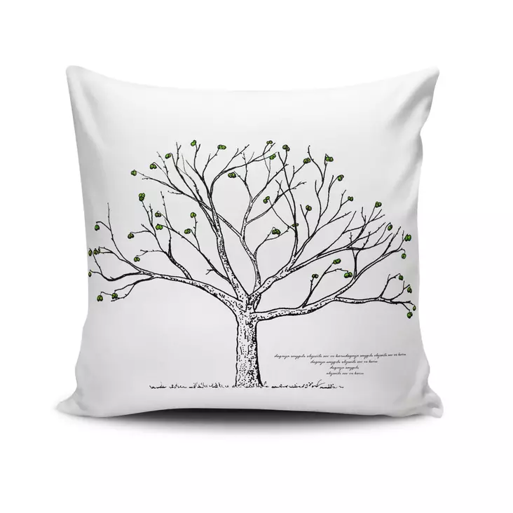 Monivärinen Sisustustyyny 43x43 cm - 50% Puuvilla, 50% Polyesteri, Konepestävä, Silikonitäyte, Piilovetoketju - Koristetyynyt - 8681181736623 - 1