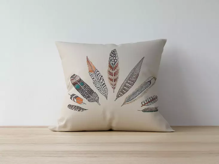 Monivärinen Tyynynpäällinen 43x43 cm - 50% Polyesteri/50% Puuvilla, Digitaalinen Painatus, Konepestävä 30 °C - Koristetyynyt - 8682870195233 - 1