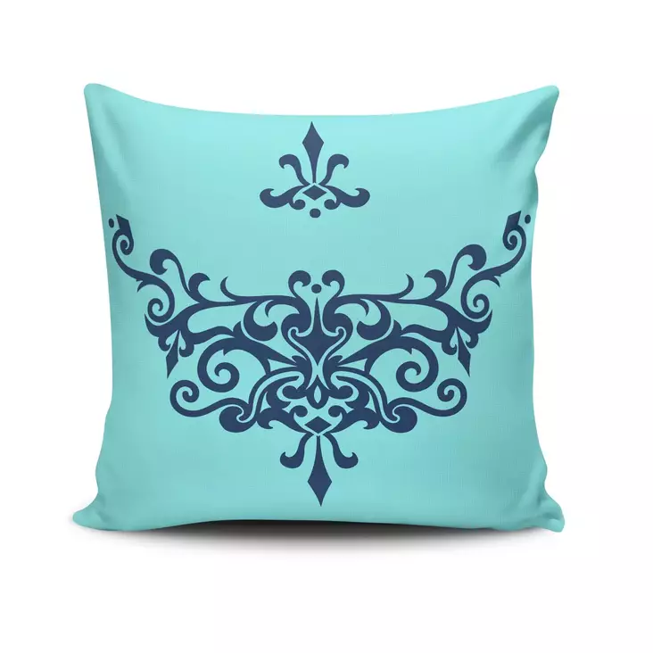 Monivärinen Tyynynpäällinen 43x43 cm - 50% Puuvilla, 50% Polyesteri, Konepestävä 40 °C, Piilovetoketju - Koristetyynyt - 8681181739853 - 1