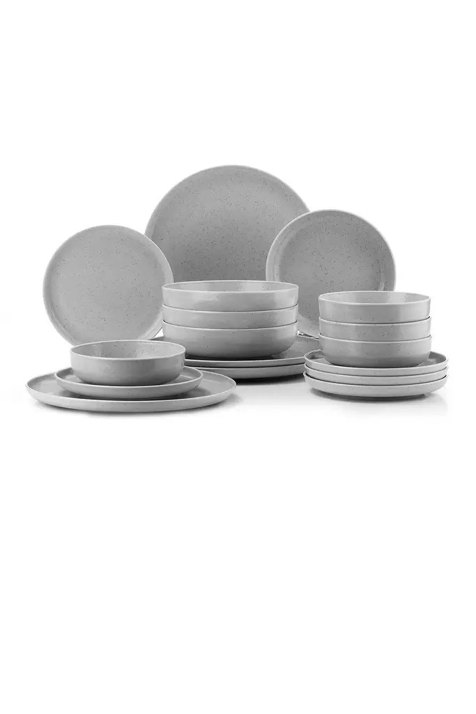 Ruokailuastiasto (16 osaa), monivärinen, 27 x 27 x 2,5 cm, tyylikäs, kestävä - Lautaset - 8683742451853 - 1