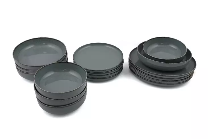 Ruokailuastiasto (16 osaa), turkoosi, 24 cm, kestävä, monipuolinen, tyylikäs - Lautaset - 8683743290123 - 1