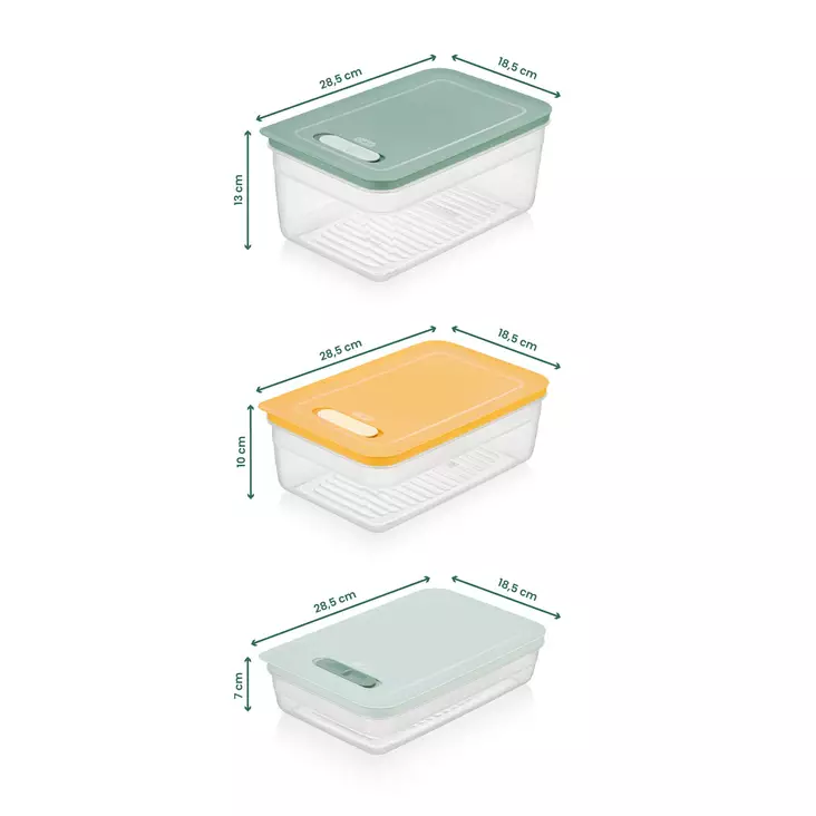 Säilytyslaatikko-setti (9 osaa), monivärinen, 18,5 x 28,5 x 7 cm, kestävä, BPA-vapaa - Muovilaatikot ja säilytyslaatikot - 8684282978213 - 1