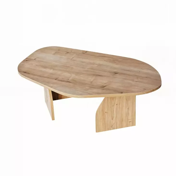 Sapphire Oak - Sohvapöytä, 100% Melamiinipinnoitettu Lastulevy, 18mm, 100x35x60cm, Tyylikäs ja Kestävä Huonekalu - Sohvapöydät - 8684283515233 - 1