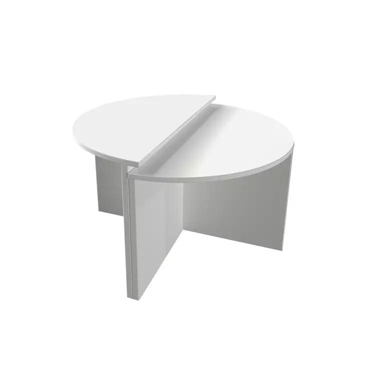 Valkoinen sohvapöytä - 100% Melamiinipinnoitettu Lastulevy, 18mm Paksuus, 2 Pöytää, Koko: 70x51,8x38cm ja 70x47,5x35cm - Sohvapöydät - 8684282548553 - 1