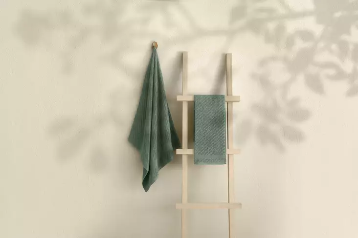 Vihreä 100% Puuvillainen Kylpypyyhesetti (2 kpl) - 350 gr/m², 50x90 cm & 90x150 cm, Konepestävä 40 °C - Pyyhkeet ja kylpytakit - 8683743314393 - 1
