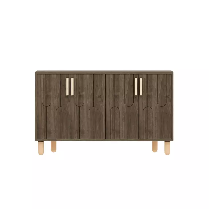Walnut-värinen Konsoli - 100% Melamiinipinnoitettu Lastulevy, 18 mm, 120x73,6x29,6 cm - Tyylikäs ja Kestävä Huonekalu - Lipastot ja senkit - 8684283501793 - 1
