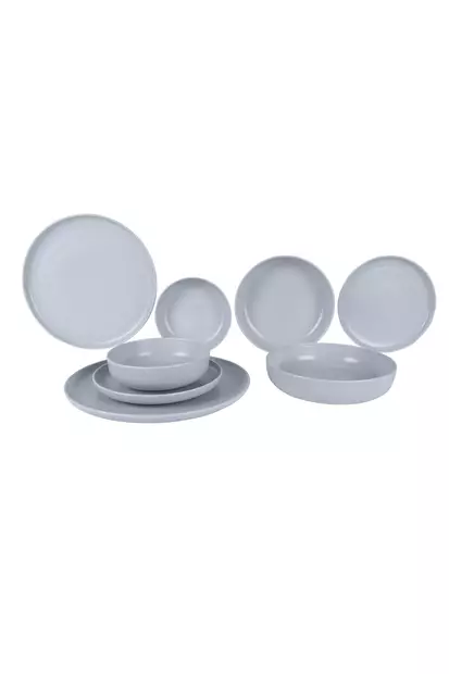 8-osainen posliiniastiasto - Monivärinen keittiöväline - Mikroaaltouuni- ja astianpesukoneenkestävä - 27 cm, 21 cm, 15 cm - Tarjoiluastiat - 8684282532934 - 1