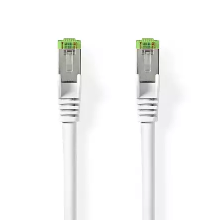 Cat 8.1 verkkokaapeli | S/FTP | RJ45 uros | RJ45 uros | 1.00 m | Pyöreä | LSZH | Valkoinen | Label - Tietokone ja verkko - 5412810424474 - 1