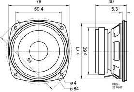 FRS 8 - 8 Ohm - 8 cm (3,3") HiFi täyden alueen ohjain - Kaiutinelementit ja tarvikkeet - 4007540020044 - 3