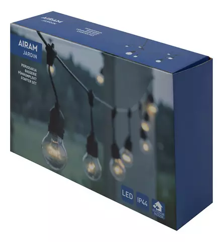 Lamppusarja jatkettava Airam Jardin 10 - Koristevalot - 6435200235084 - 2