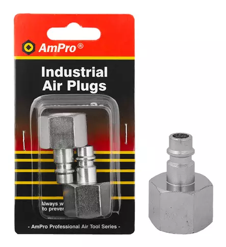 Liitin 1/2" sisäkierteellä 2-os - Paineilmaletkut ja liittimet - 795609065184 - 1