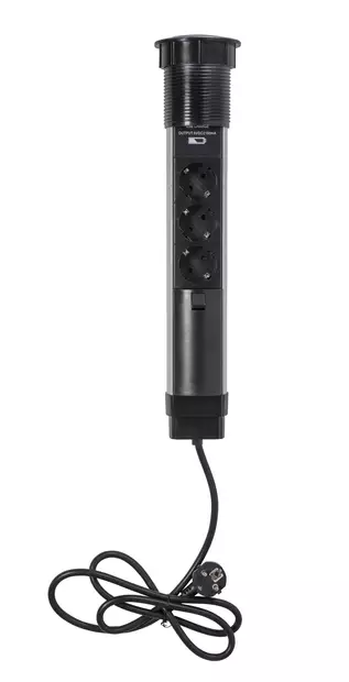 Airam\Pistorasia pop-up 3 os + 2 usb 1,4 m - Pistorasiat ja kytkimet - 6435200259554 - 1