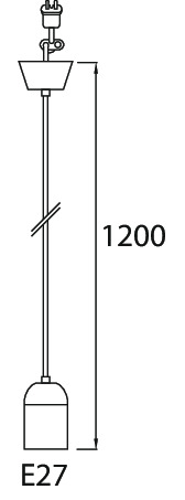 Riippuvalaisin FIX Pendant E27 mitta - Katto- ja seinävalaisimet - 5411212082244 - 2