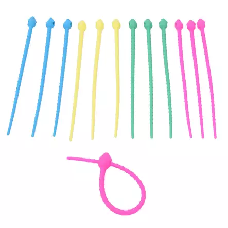 Silikonisidesarja 175 mm 12 kpl - Kiinnikkeet ja ruuvit - 6438152021934 - 1