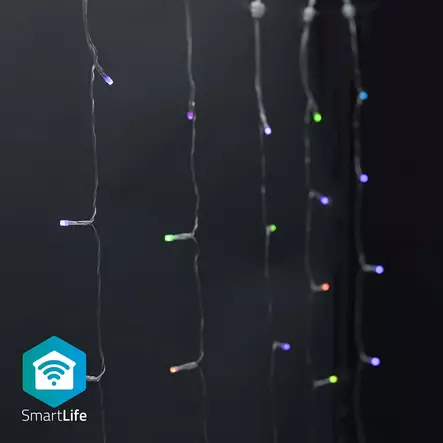 SmartLife Jouluvalot | Verho | Wi-Fi | RGB | 180 LED's | 3.00 m | Android / IOS - Koristevalot - 5412810404414 - 1