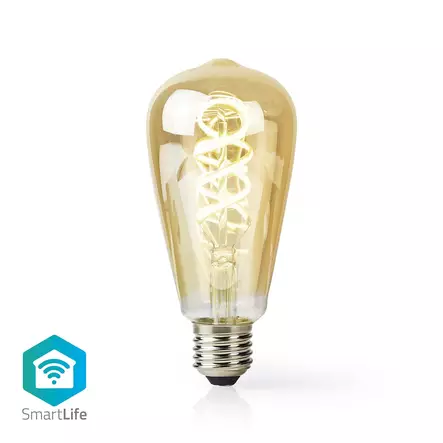 SmartLife LED Filamenttilamppu | E27 | 360 lm | 4.90 W | Lämpimästä kylmään valkoiseen | 1800 - 6500 K | Lasi | Android / IOS | ST64 | 1 kpl - Valonlähteet - 5412810335374 - 1