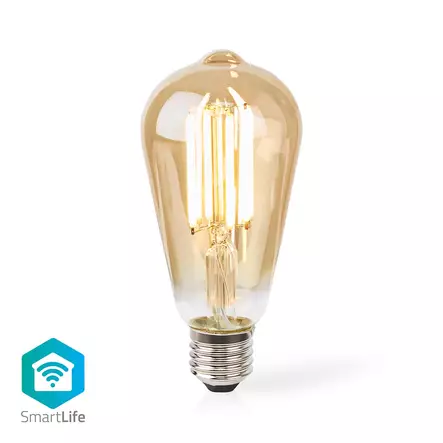 SmartLife LED Filamenttilamppu | Wi-Fi | E27 | 806 lm | 7 W | Lämmin Valkoinen | 1800 - 3000 K | Lasi | Android / IOS | ST64 | 1 kpl - Valonlähteet - 5412810335404 - 1