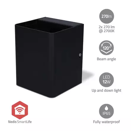 Smartlife Outdoor Light | 2 x 270 lm | Zigbee 3.0 | 12 + 4 W | Lämmin Valkoinen / RGB | 2700 K | Alumiini | Android / IOS - Valaisimet - 5412810444434 - 1