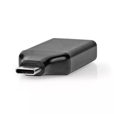 USB-C Sovitin | USB 3.2 Gen 1 | USB-C Uros | HDMI Ulostulo | 4K@60Hz | Pyöreä | Niklattu | Harmaa / Musta | Laatikko - Tietokone ja verkko - 5412810422104 - 1