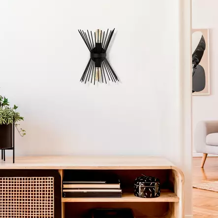 Chic Home Ranta seinävalaisin 23x16 cm, musta - Katto- ja seinävalaisimet - 8681875458824 - 1