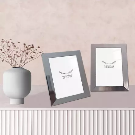 Hopea Valokuvakehys 2 kpl - 13x18 cm - 100% Muovi - Kestävä ja Tyylikäs Sisustuselementti - Helppo Puhdistaa - Taulut ja kehykset - 8683743537884 - 2