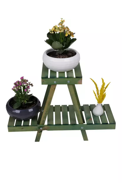 Jardiniere - Erityismuotoiluinen Vihreä Puinen Kukkaruukku, 50x70x24 cm, Koristeellinen ja Kestävä Puutarhaan - Kukkatelineet ja kasvutuet - 8683342261784 - 1