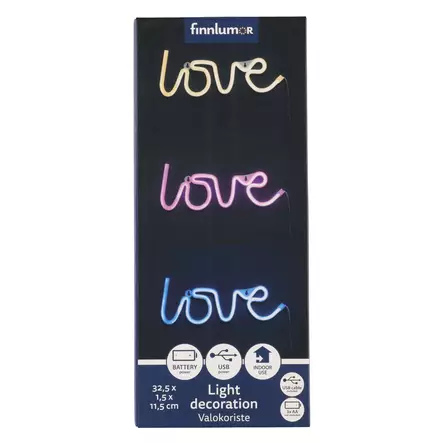 Led Love sininen - Valokoristeet ja valohahmot - 6410416480824 - 2