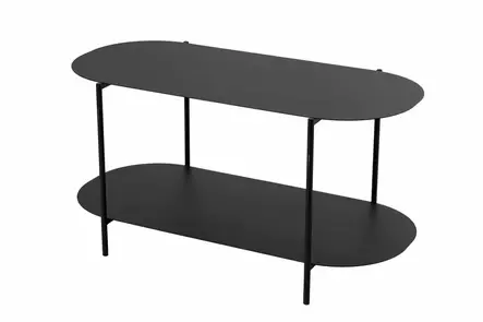 Metallinen Musta Sohvapöytä - Tyylikäs ja Kestävä 100x45x51 cm - Helppo Koota - Moderni Sisustusratkaisu - Sohvapöydät - 8684283715114 - 1